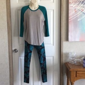 LuLaRoe Top & Leggings Set